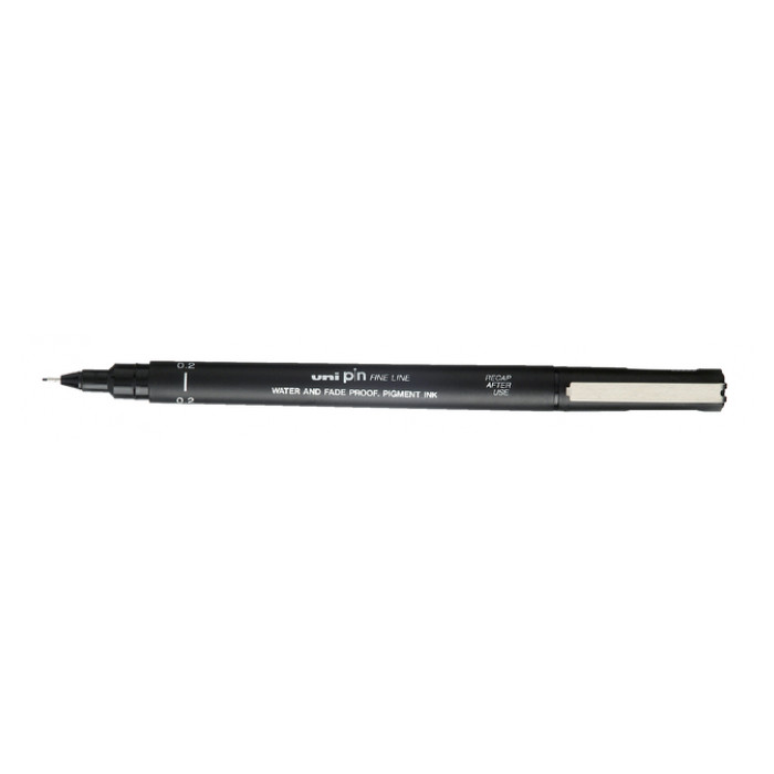 Fineliner Uni-ball Pin 0.2mm zwart