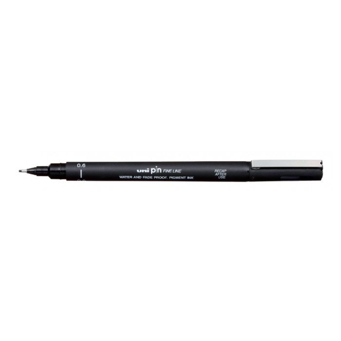 Fineliner Uni-ball Pin 0.6mm zwart