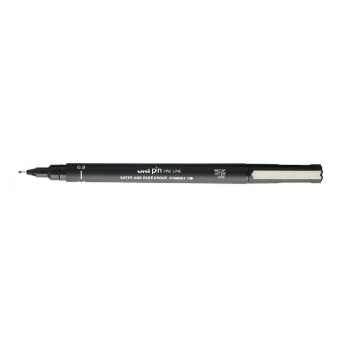 Fineliner Uni-ball Pin 0.8mm zwart