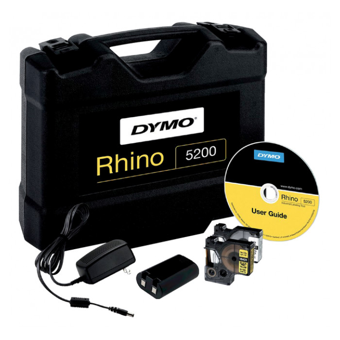 Labelprinter Dymo Rhino 5200 industrieel abc 19mm geel in koffer