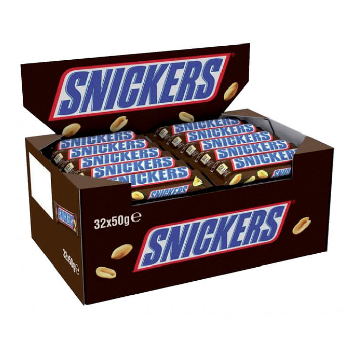 Snoep Snickers reep 32x50 gram