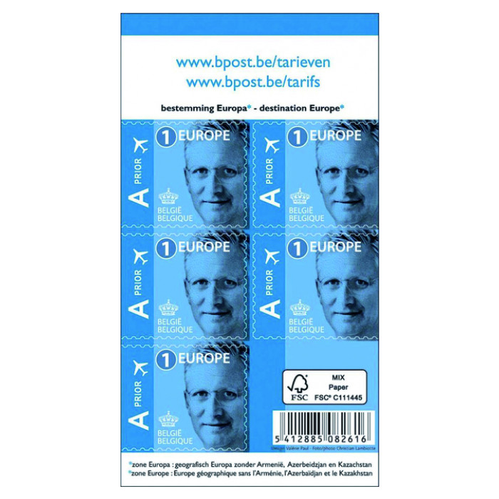 Postzegel Belgie waarde 1 Europa 50 stuks