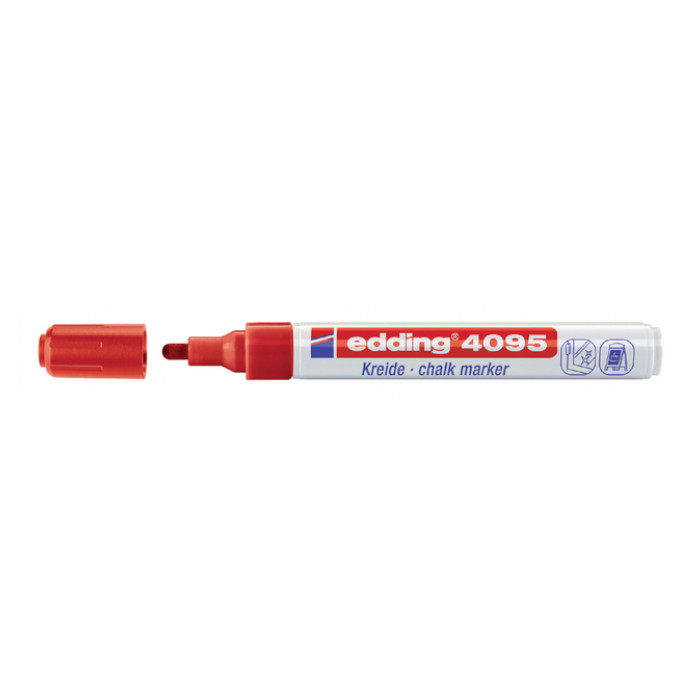 Krijtstift edding 4095 rond 2-3mm rood