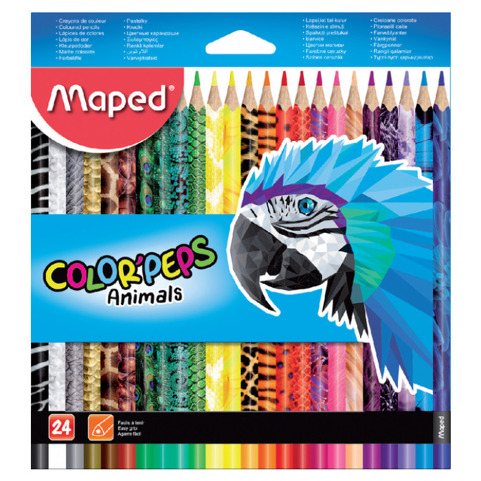 Kleurpotlood Maped Color'Peps Animals set á 24 kleuren