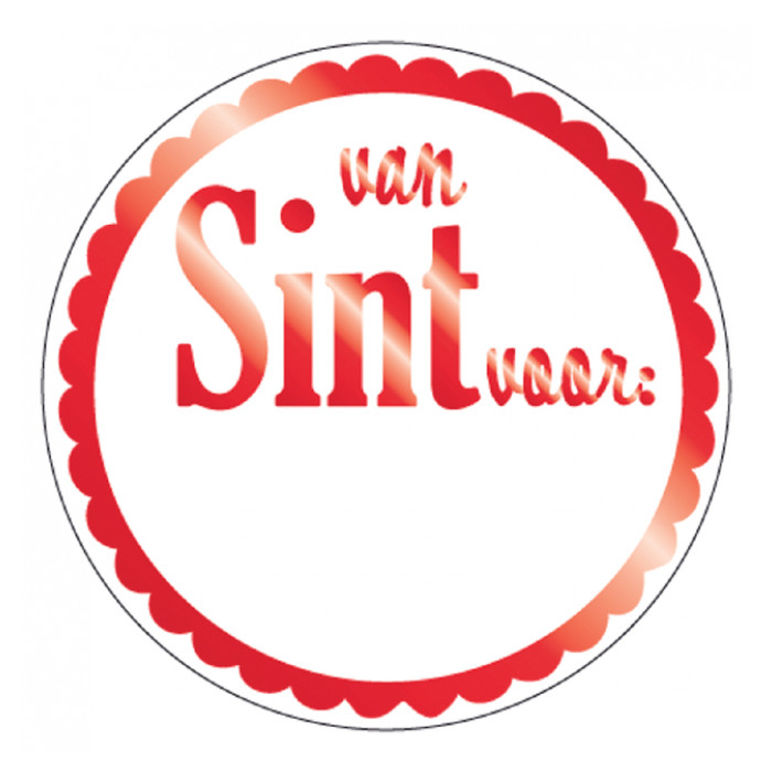 Stickers van Sint voor rond rood/wit doos à 1000 stuks