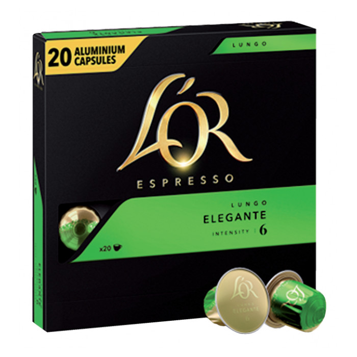 Koffiecups L'Or espresso Lungo Elegante 20 stuks