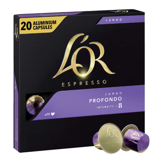 Koffiecups L'Or espresso Lungo Profondo 20 stuks