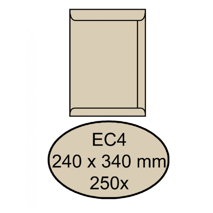 Envelop Quantore akte EC4 240x340mm cremekraft 250stuks