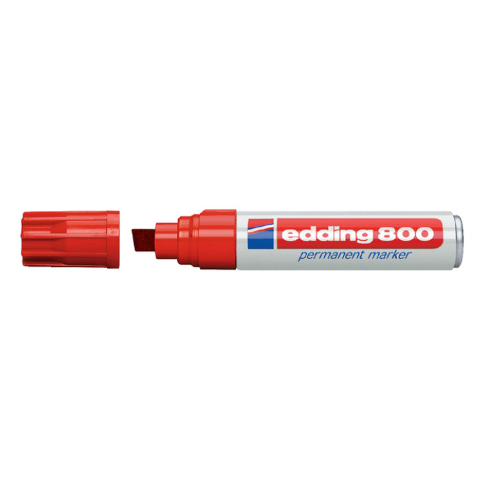 Viltstift edding 800 schuin 4-12mm rood blister à 1 stuk