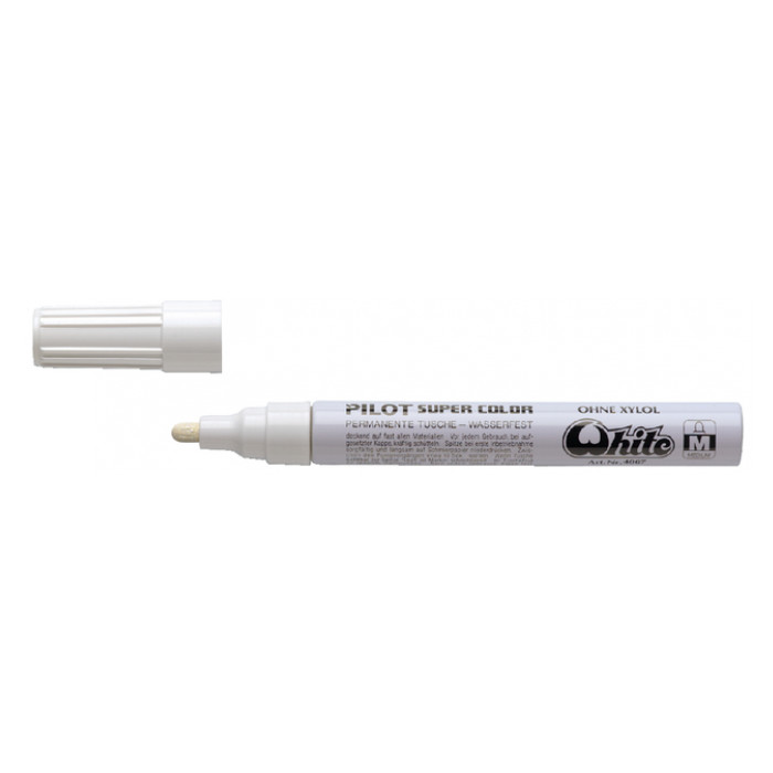 Viltstift PILOT Super Color lakmarker medium wit