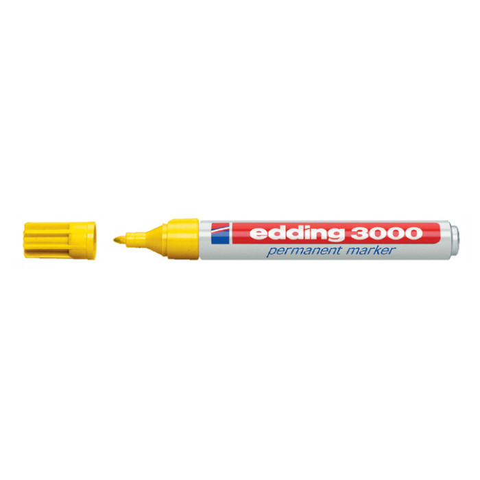 Viltstift edding 3000 rond 1.5-3mm geel