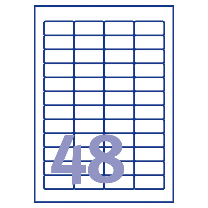 Etiket Avery L4778-20 45.7x21.2mm polyester wit 960stuks