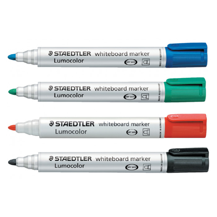 Viltstift Staedtler Lumocolor 351 whiteboard rond blauw 2mm