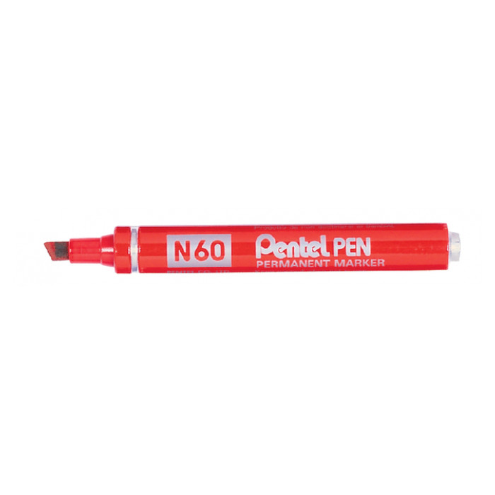 Viltstift Pentel N60 schuin 1.2-6mm rood