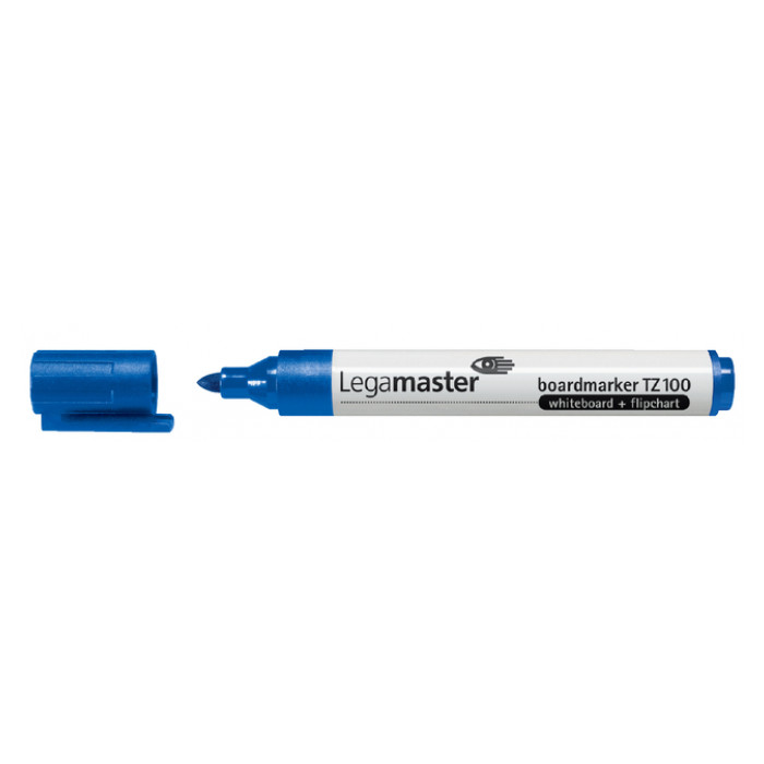 Viltstift Legamaster TZ 100 whiteboard rond 1.5-3mm blauw blister à 2 stuks