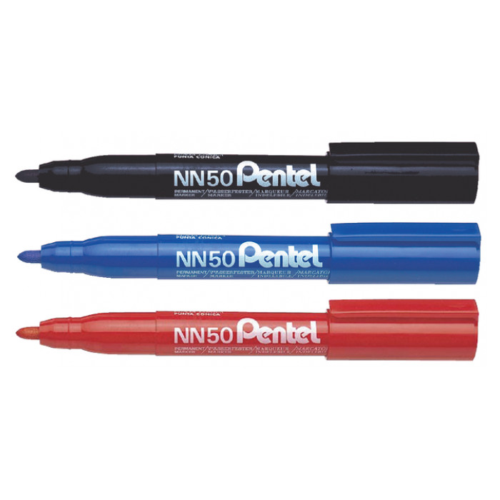 Viltstift Pentel NN50 rond 1.3-3mm rood