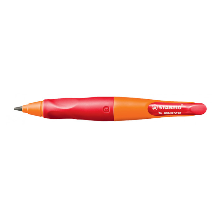 Vulpotlood STABILO Easyergo HB 3.15mm rechtshandig oranje/rood incl puntenslijper blister à 1 stuk