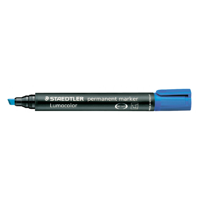 Viltstift Staedtler Lumocolor 350 permanent schuin blauw