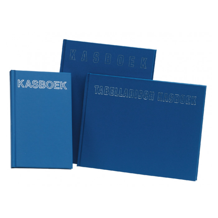 Kasboek 165x210mm 96blz 2 kolommen blauw